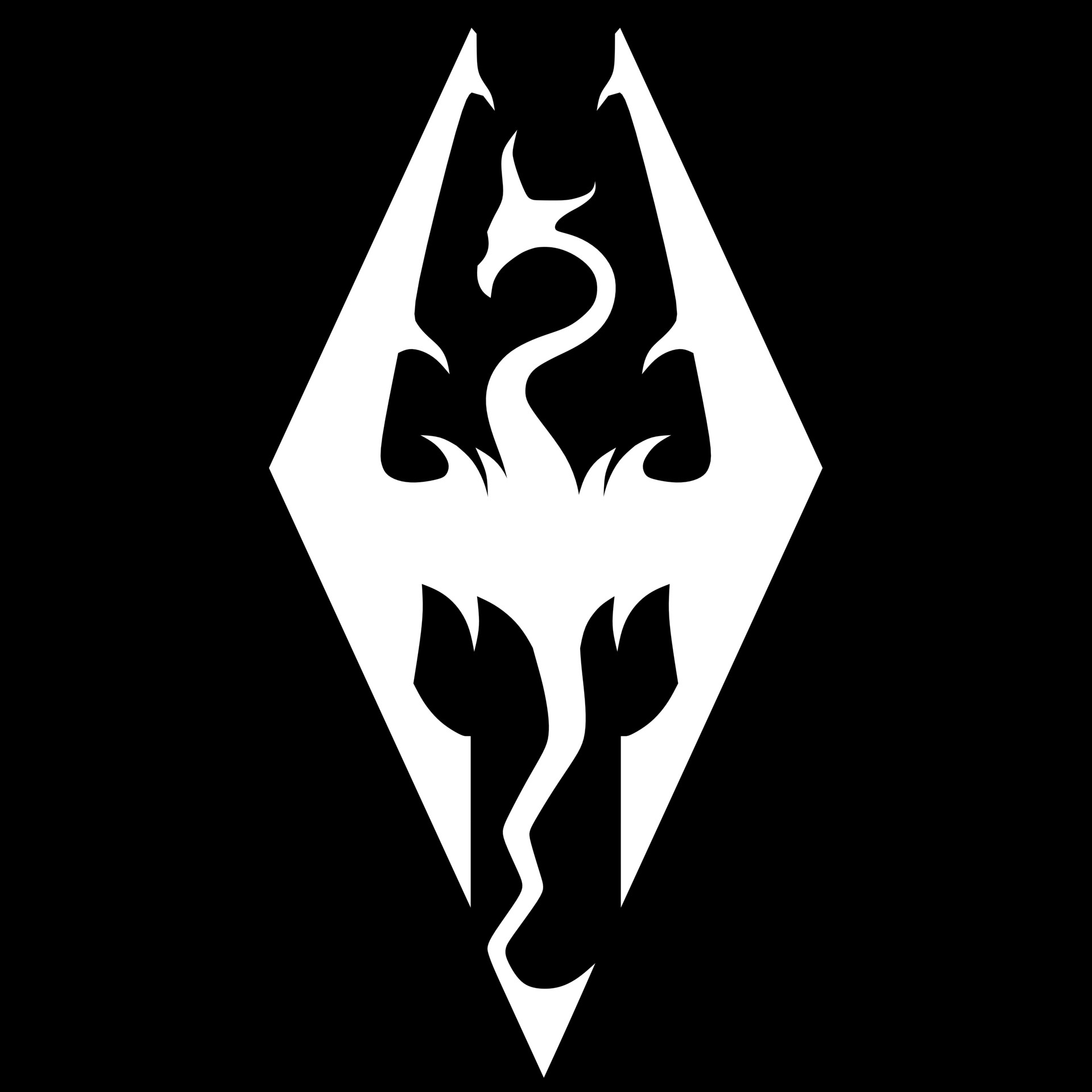 Skyrim Logo White